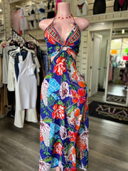 Tropical Vacation Back Tie Dress