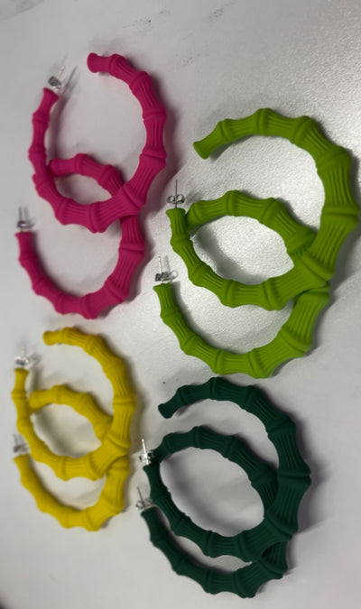 Color Bamboo Hoops