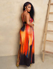 Open Front Maxi Dress