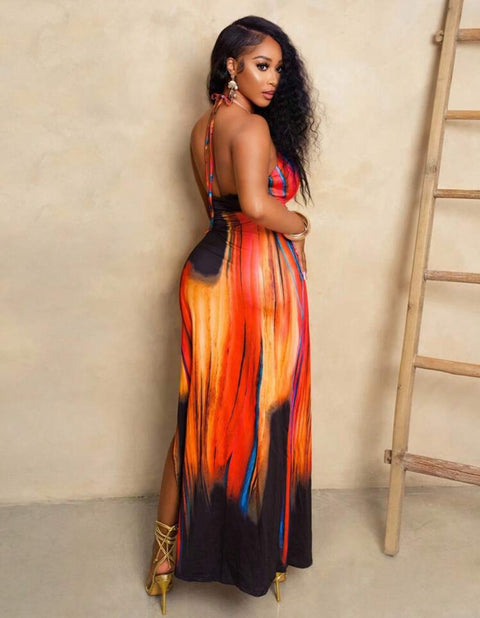 Open Front Maxi Dress