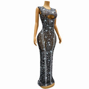 Wow Black Diamond Show Out Maxi Dress