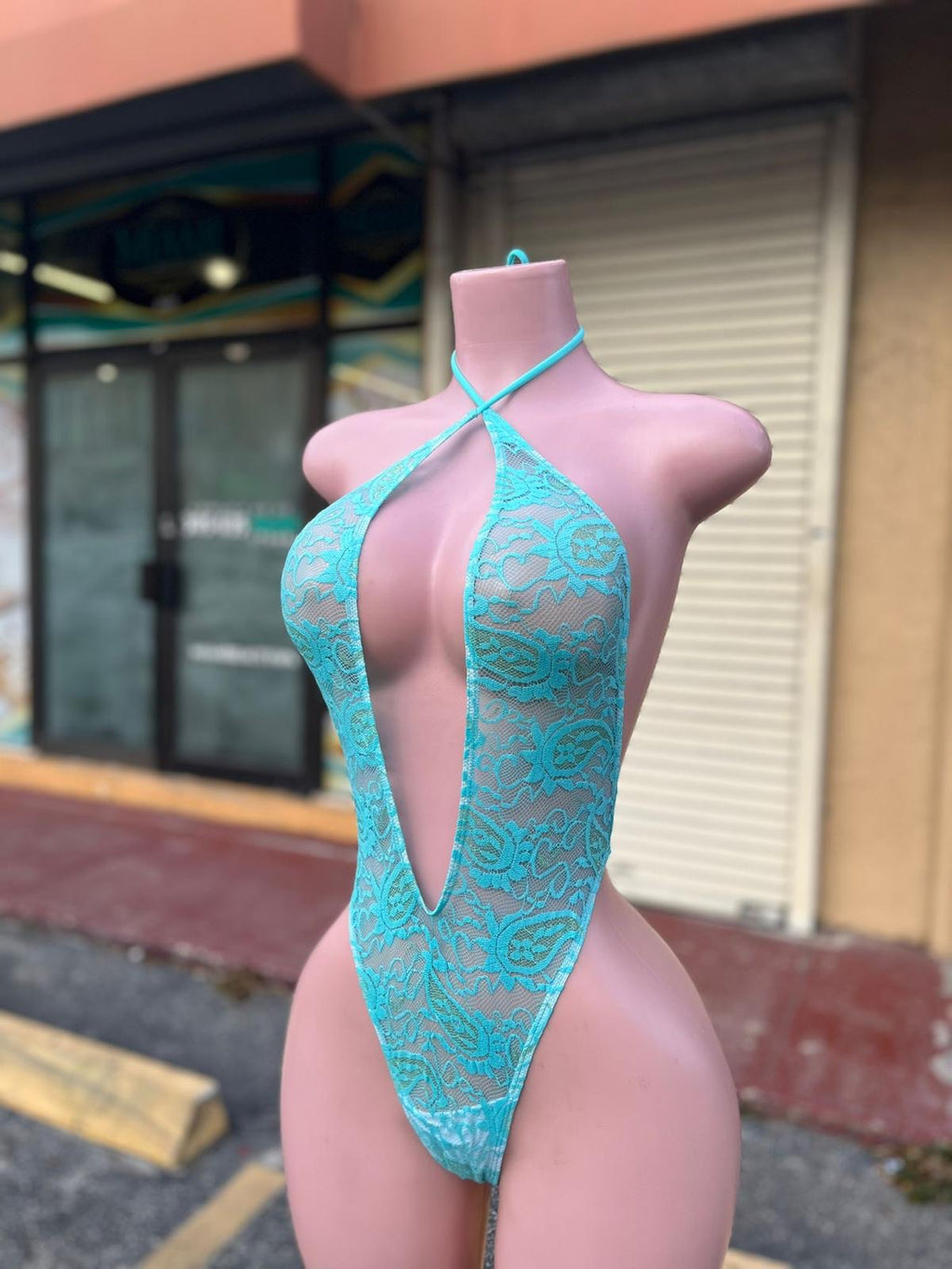 メッシュモノキニワンピース
