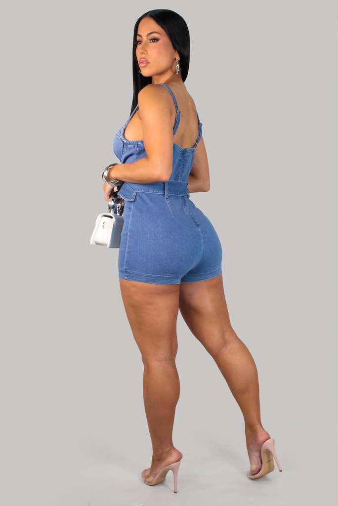 Denim Romper
