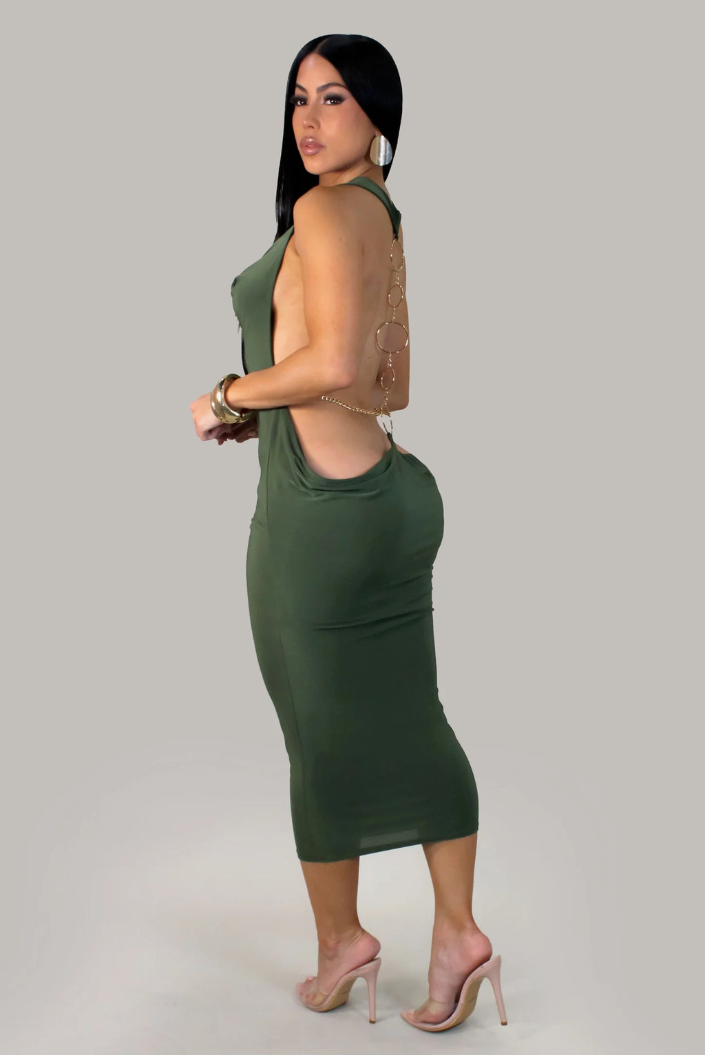 Back Chain Dress Oliva