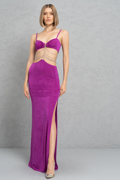 Chain Ladder Cut Out Maxi Dress