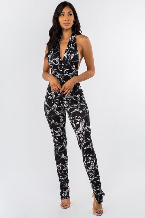 Halter Low Back Jumpsuit