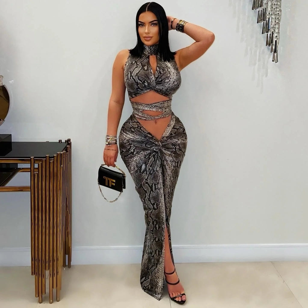 Snake Skirt Set