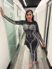 Body Print Dress