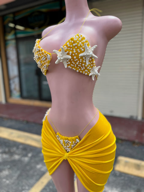 Embellished Bikini W Skirt
