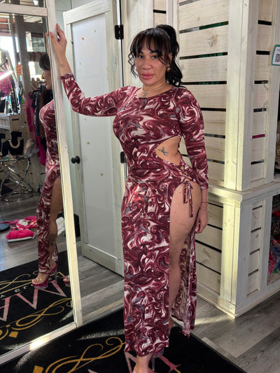 Red Marbel Dress