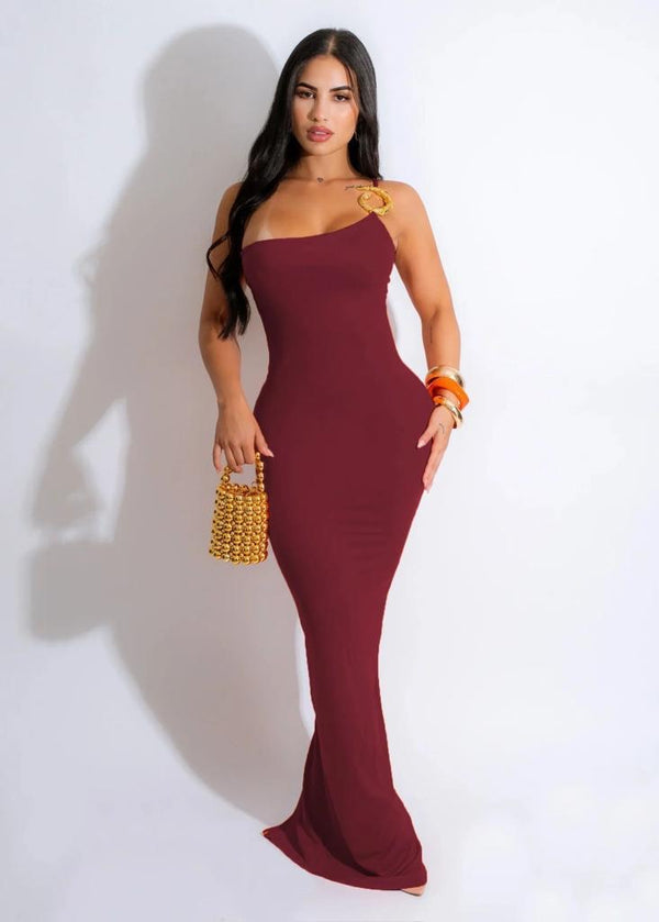 Snake Red Long Dress