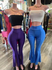 Cut Open Wide Leg Pant Set