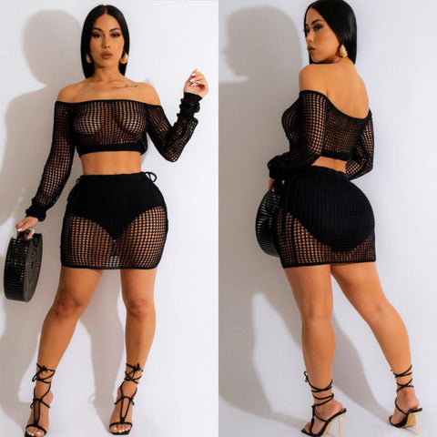 Crochet Skirt Set