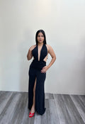 Open Black Maxi Dress