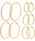 5 Pair Hoop Earrings