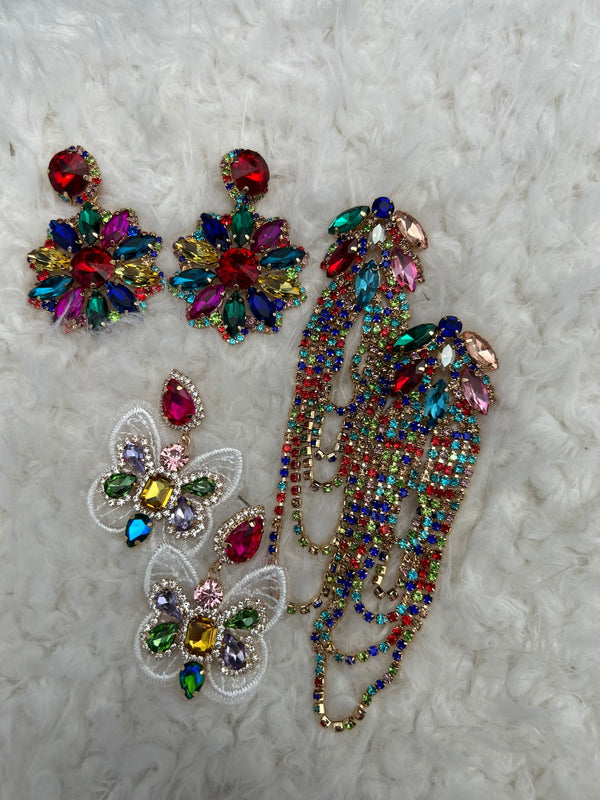 Colorful Diamond Earring