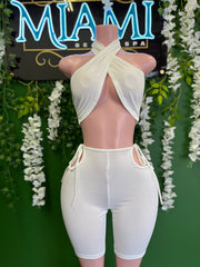 Bandage Cut Out Short Set