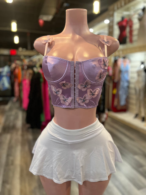 Butterfly Corset Crop Top