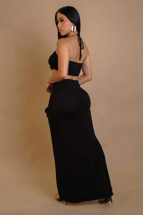 Diosa Side Open Skirt Set