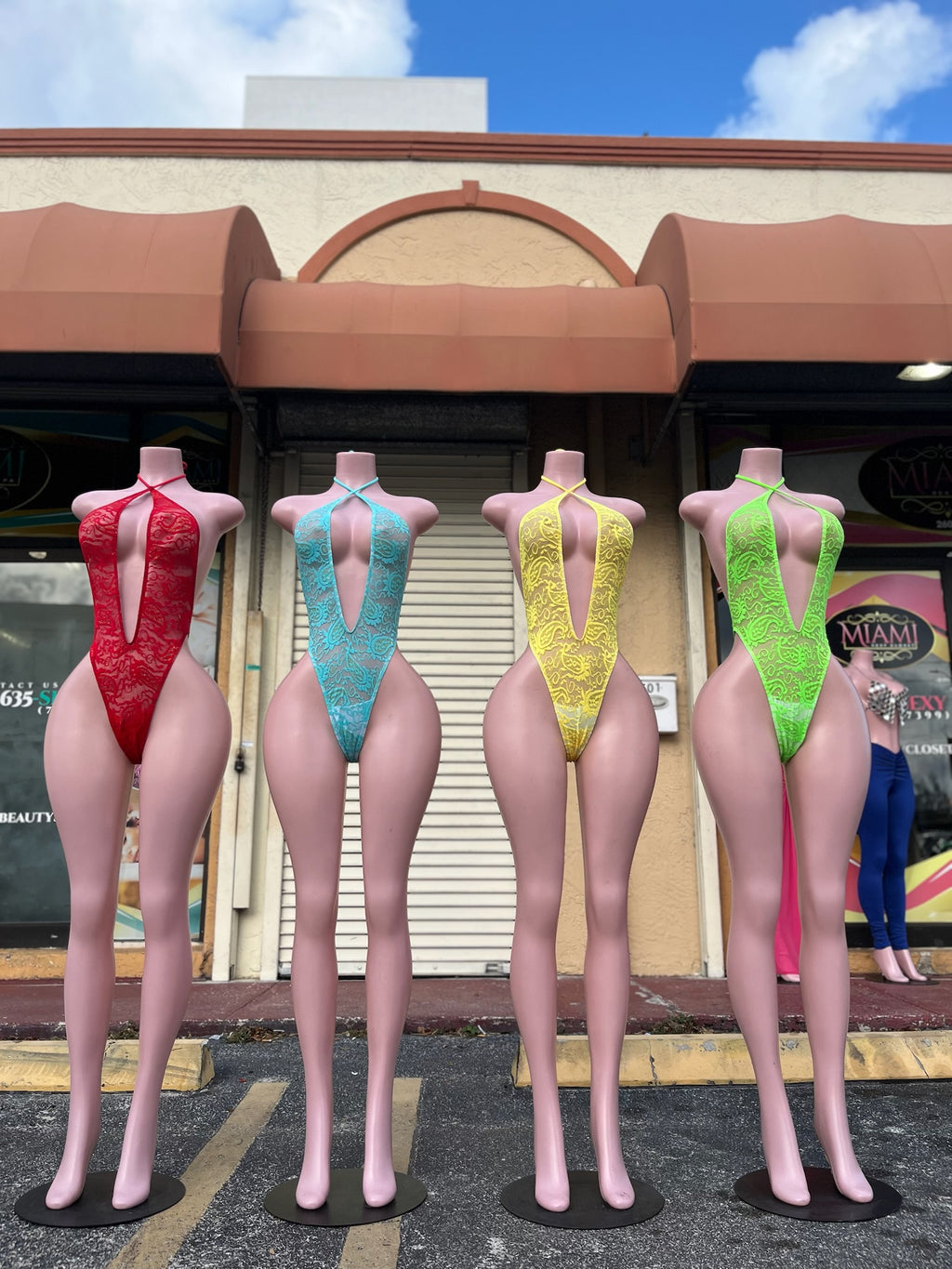 メッシュモノキニワンピース