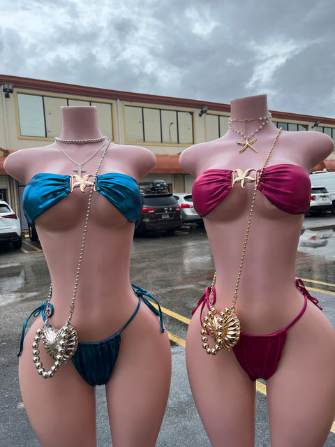 Sexy Metallic Bikini Set