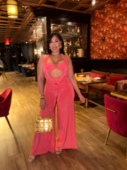 3 Piece Orange Pant Set