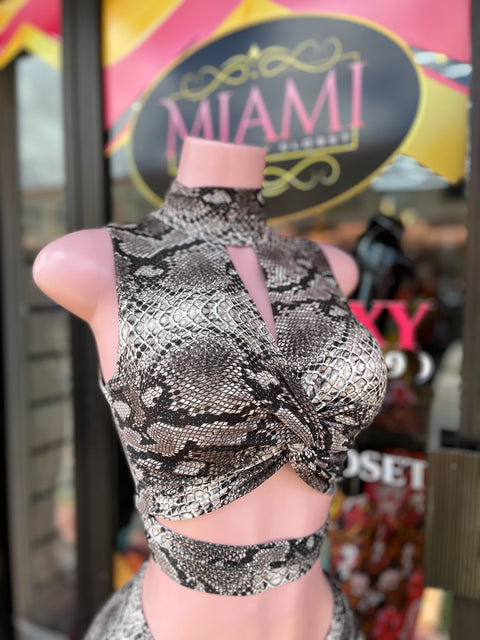 Snake Skirt Set