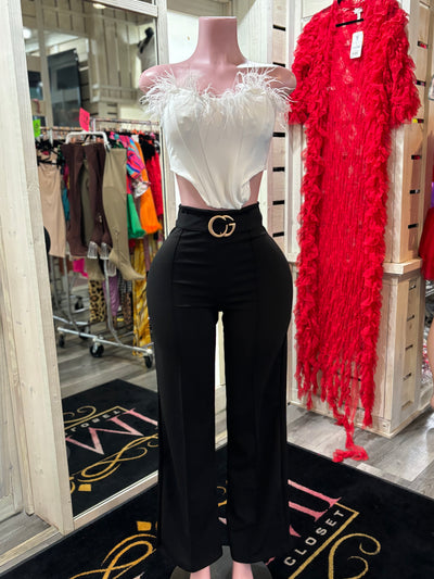Fluffy V Cut Top