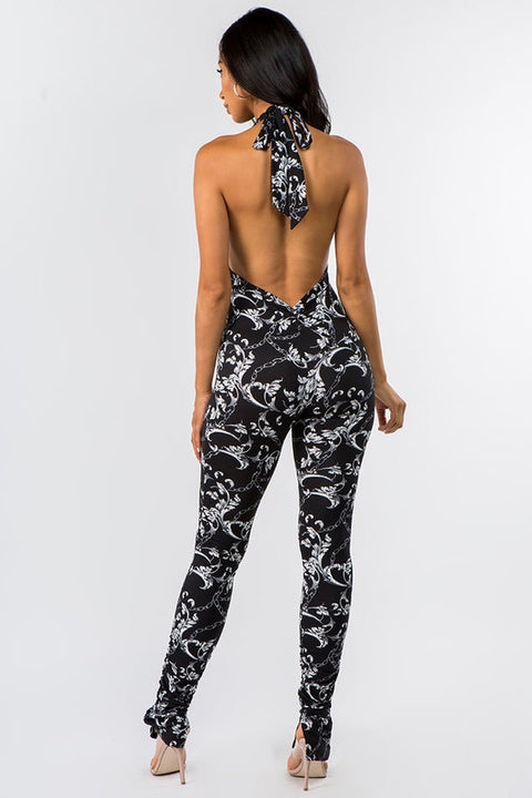 Halter Low Back Jumpsuit