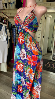 Tropical Vacation Back Tie Dress