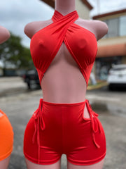 Bandage Cut Out Short Set