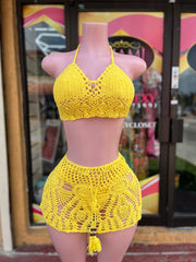 Crochet Bikini With Skirt