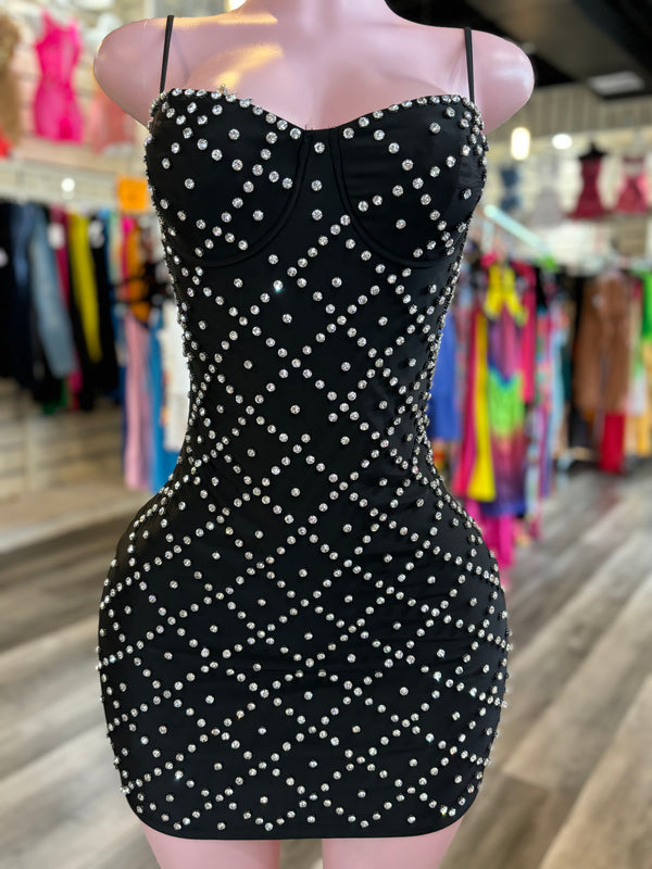 Black Diamond Sexy Mini Dress