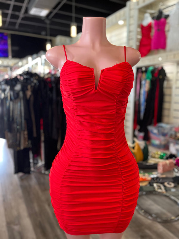 Little Red Flirty Dress