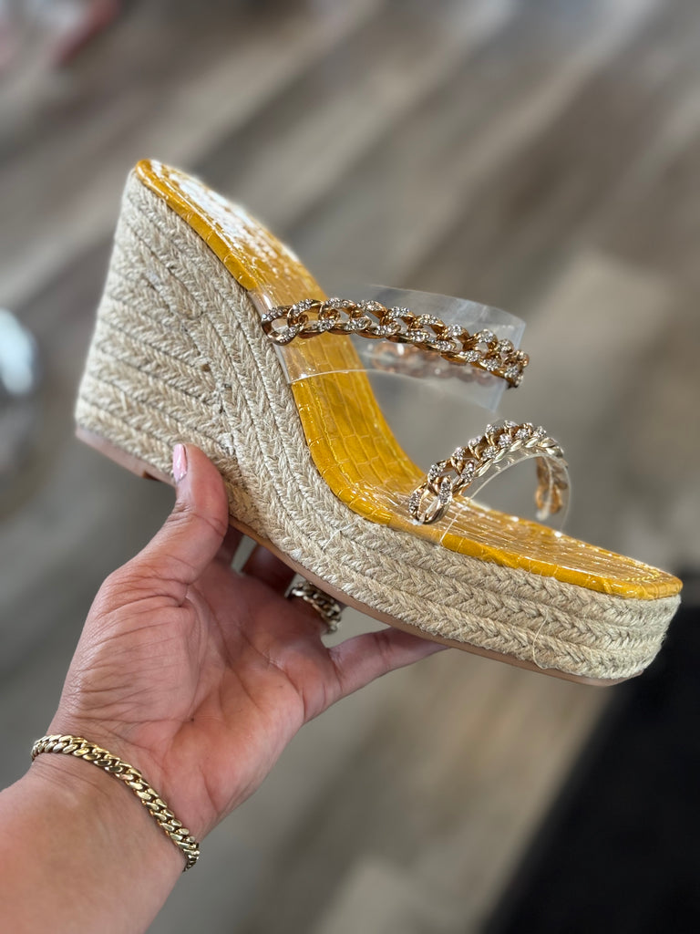 Yellow Wedge Heel