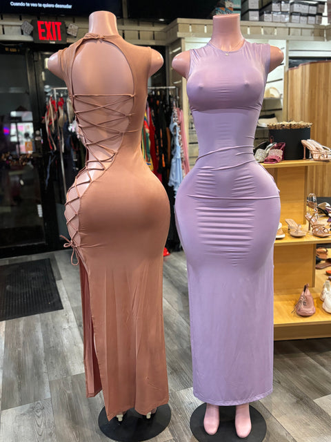 Open Cut Maxi Dress