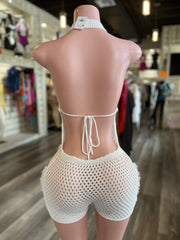 Sheer Knitted Romper