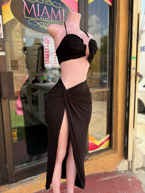 Diosa Side Open Skirt Set