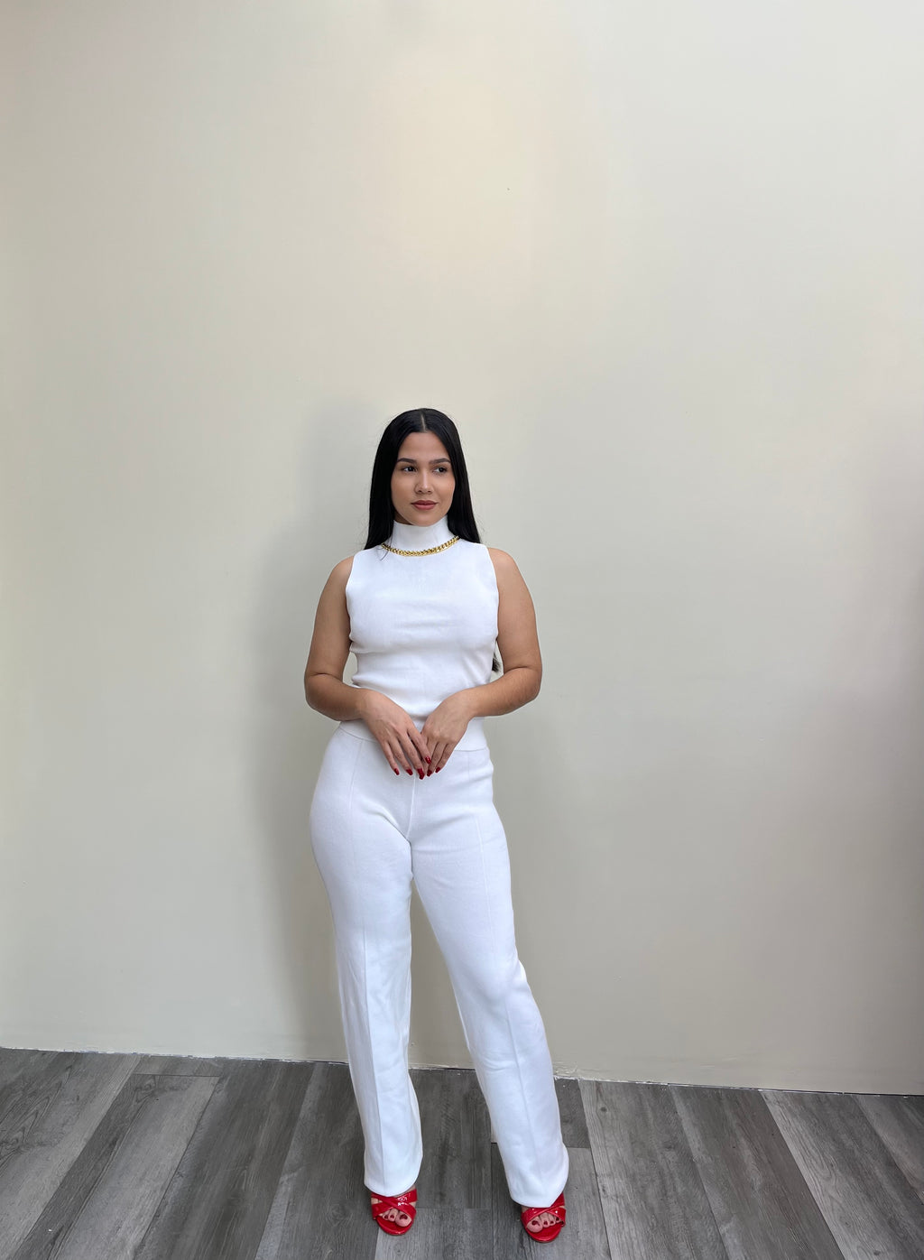 White Gold Pant Set