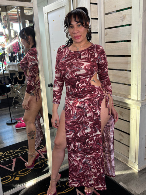 Red Marbel Dress