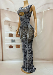 Wow Black Diamond Show Out Maxi Dress