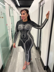 Body Print Dress