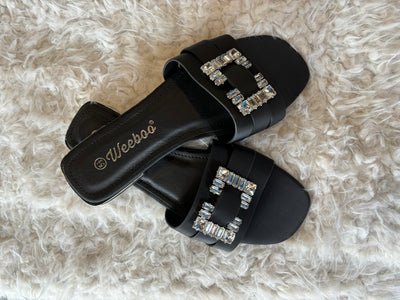 Diamond Square Buckle Sandals