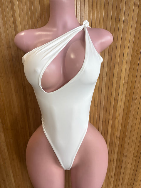 White One Shoulder BodySuit
