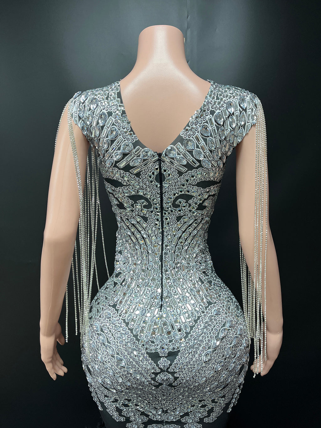 Feather Mermaid Diamond Dress