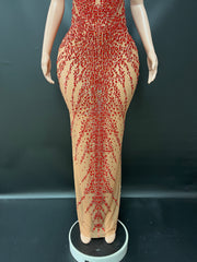 Red Sprinkle Diamond Dress