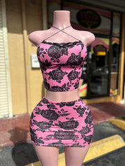 Pretty Flower Skirt Set