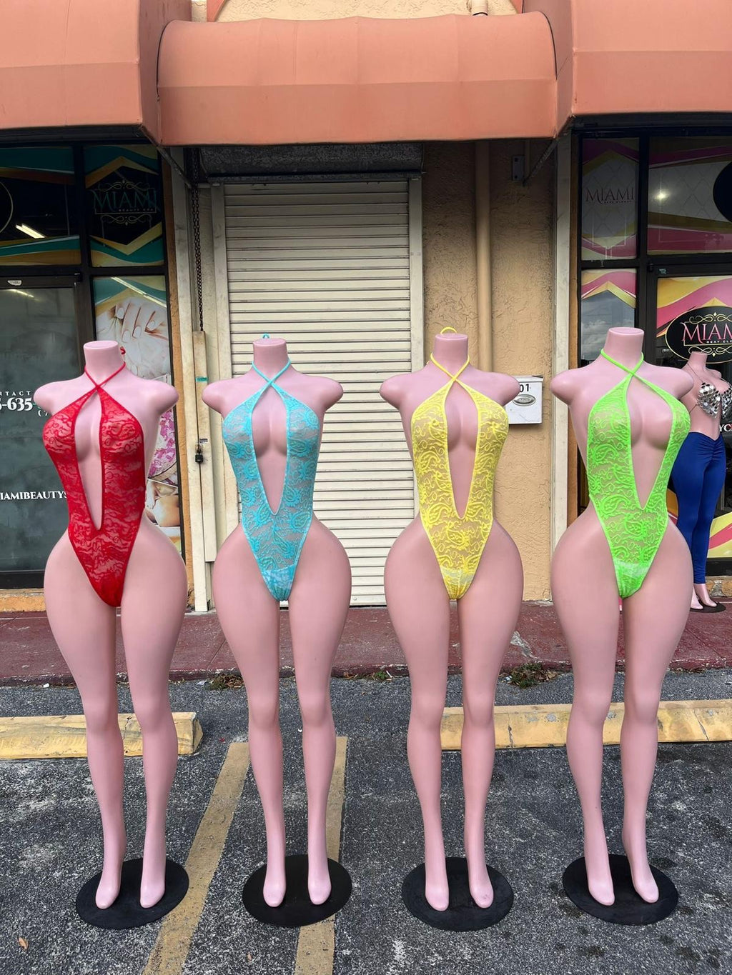 メッシュモノキニワンピース