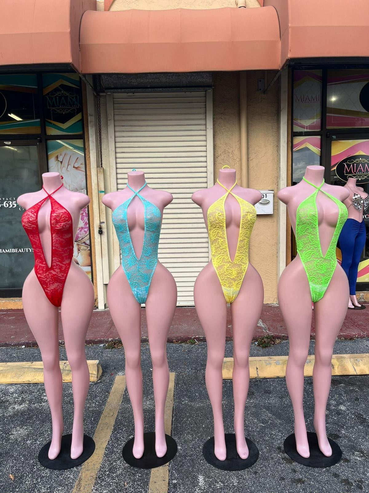 メッシュモノキニワンピース