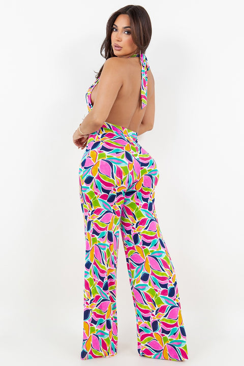 Festive Halter Jumpsuit